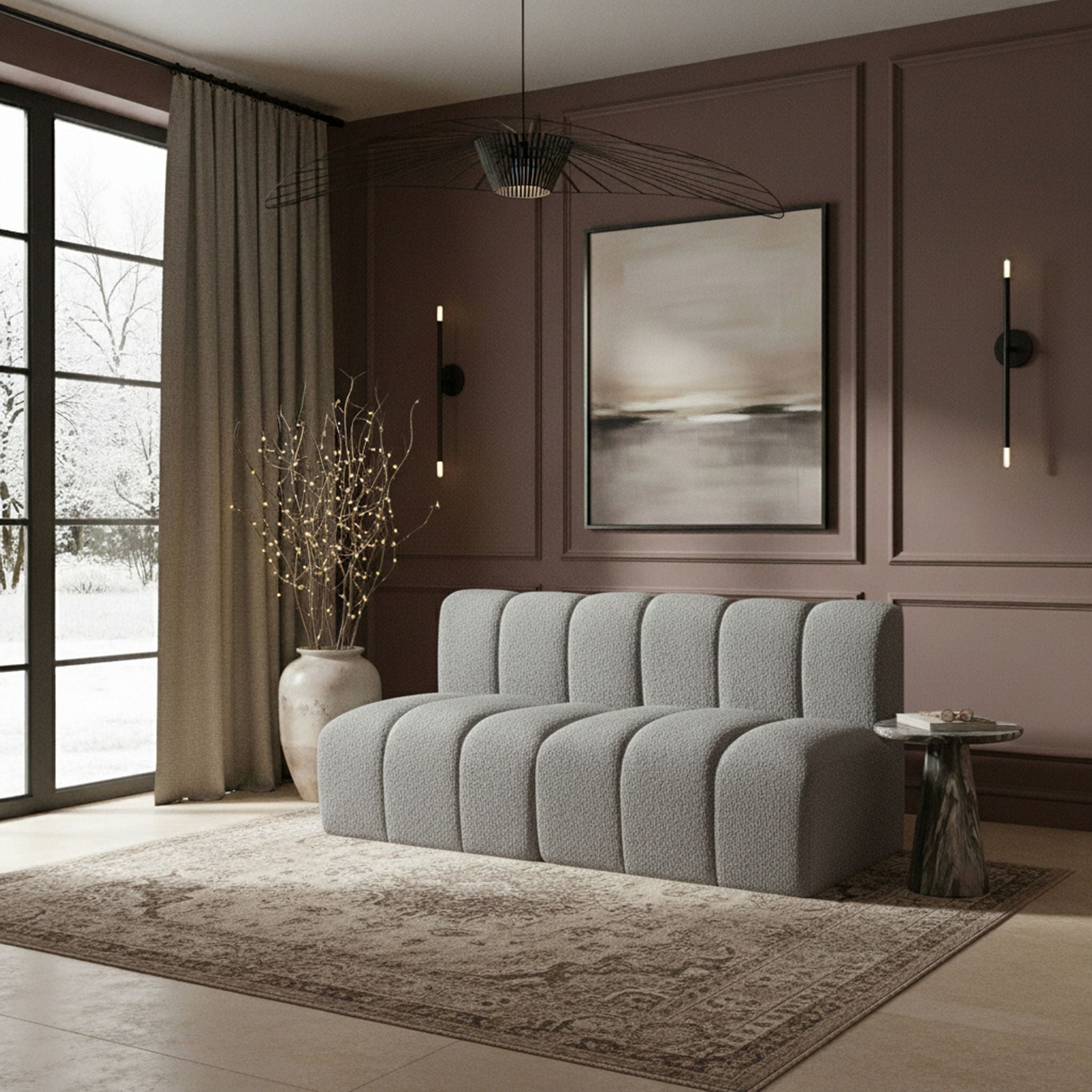 Arc - Boucle Fabric 2 Seats Modular Sofa - Urban Living Furniture (Los Angeles, CA)