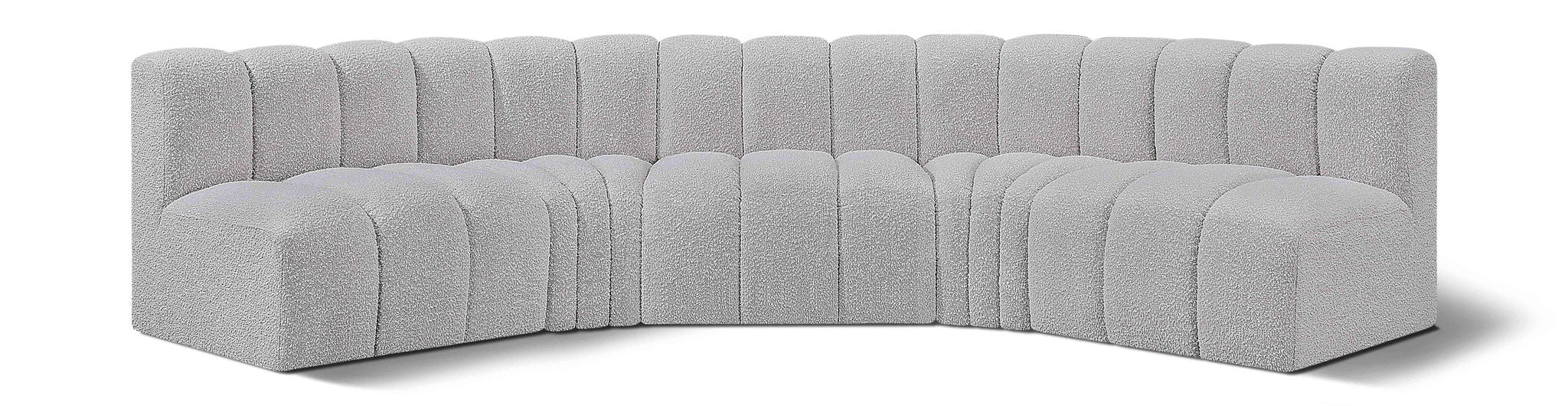 Arc - Boucle Fabric 5 Piece U-Shaped Modular Sofa - Urban Living Furniture (Los Angeles, CA)