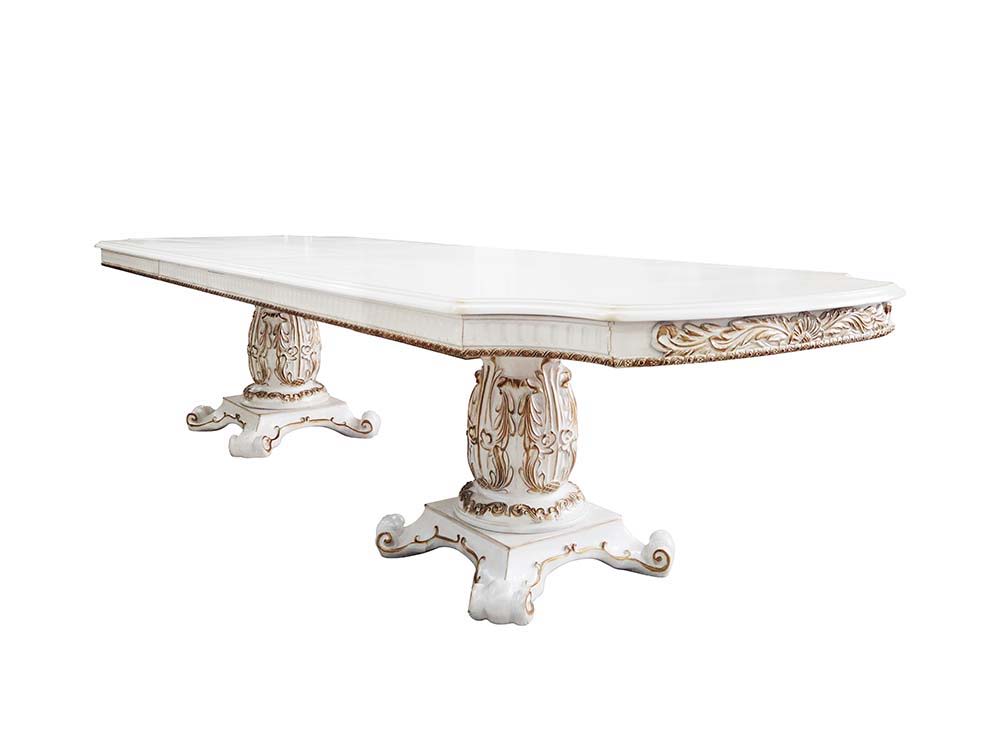 Vendome - 30" Dining Table With Pedestal Base - Antique Pearl - Urban Living Furniture (Los Angeles, CA)