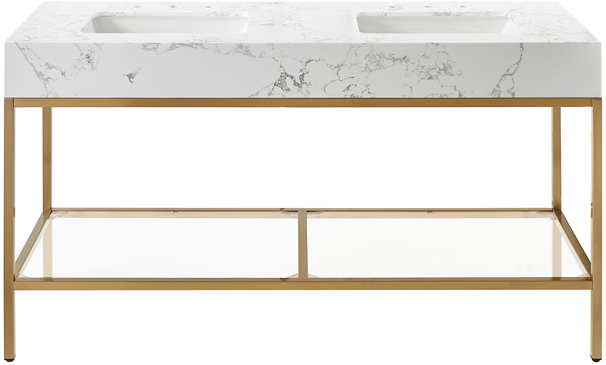 Marmo - Engineered Marble Bathroom Vanity With Gold Base - Urban Living Furniture (Los Angeles, CA)