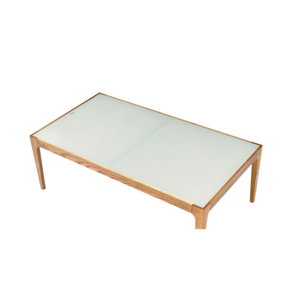 Gwynn - Coffee Table - Frosted Glass & Natural - Urban Living Furniture (Los Angeles, CA)
