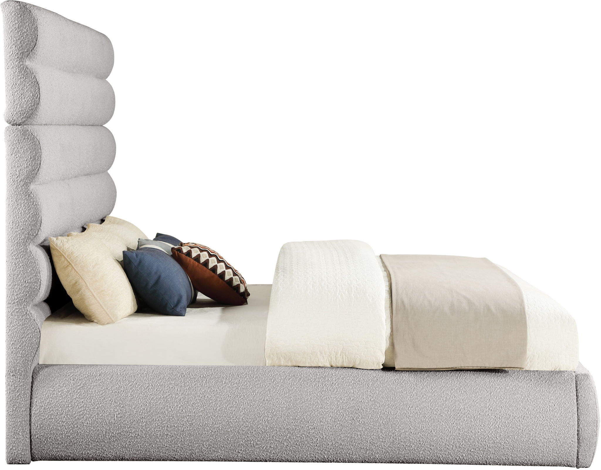 Adam - Boucle Fabric Bed With 70.5" Headboard - Urban Living Furniture (Los Angeles, CA)