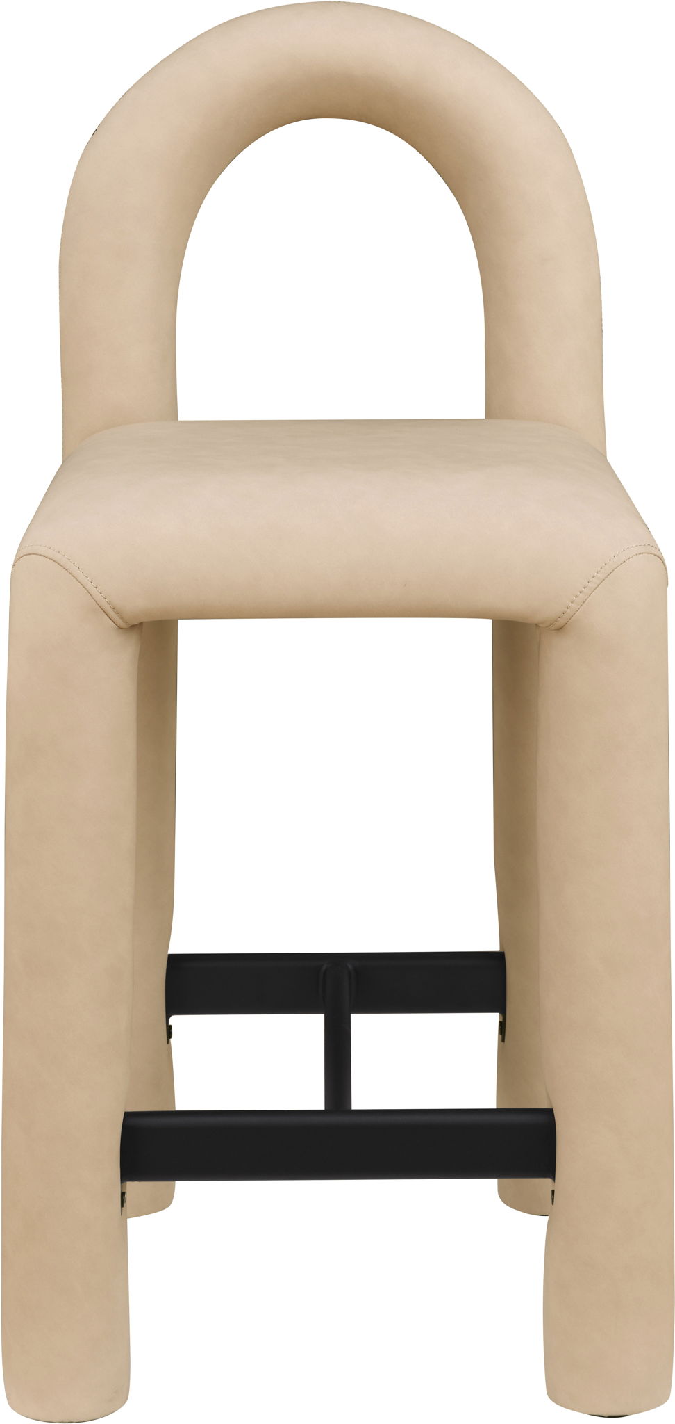 Amari - Vegan Leather and Boucle Fabric Stool - Urban Living Furniture (Los Angeles, CA)
