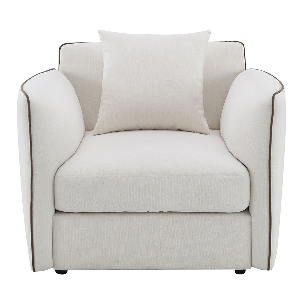 Yolanda - Chair With Pillow - Beige Chenille - Urban Living Furniture (Los Angeles, CA)