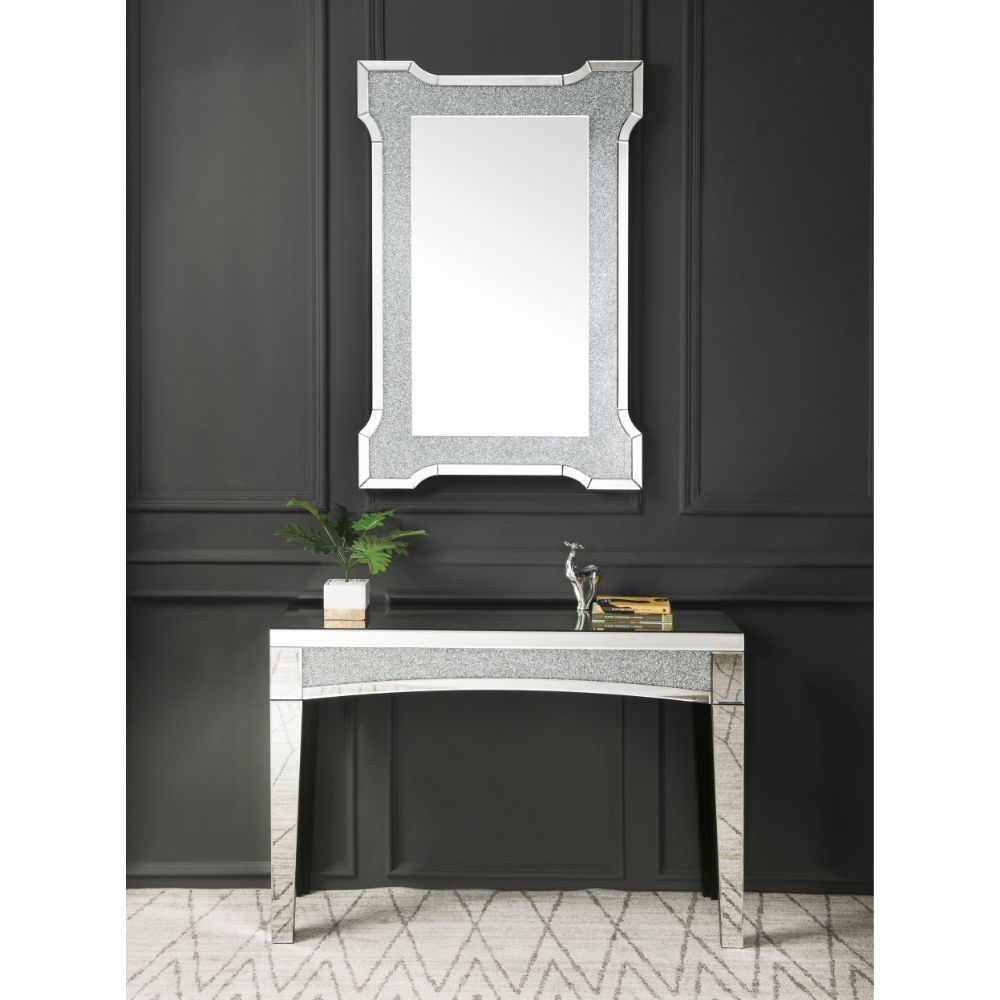 Noralie - 47" X 31" Accent Mirror With Faux Diamonds - Mirrored - Urban Living Furniture (Los Angeles, CA)