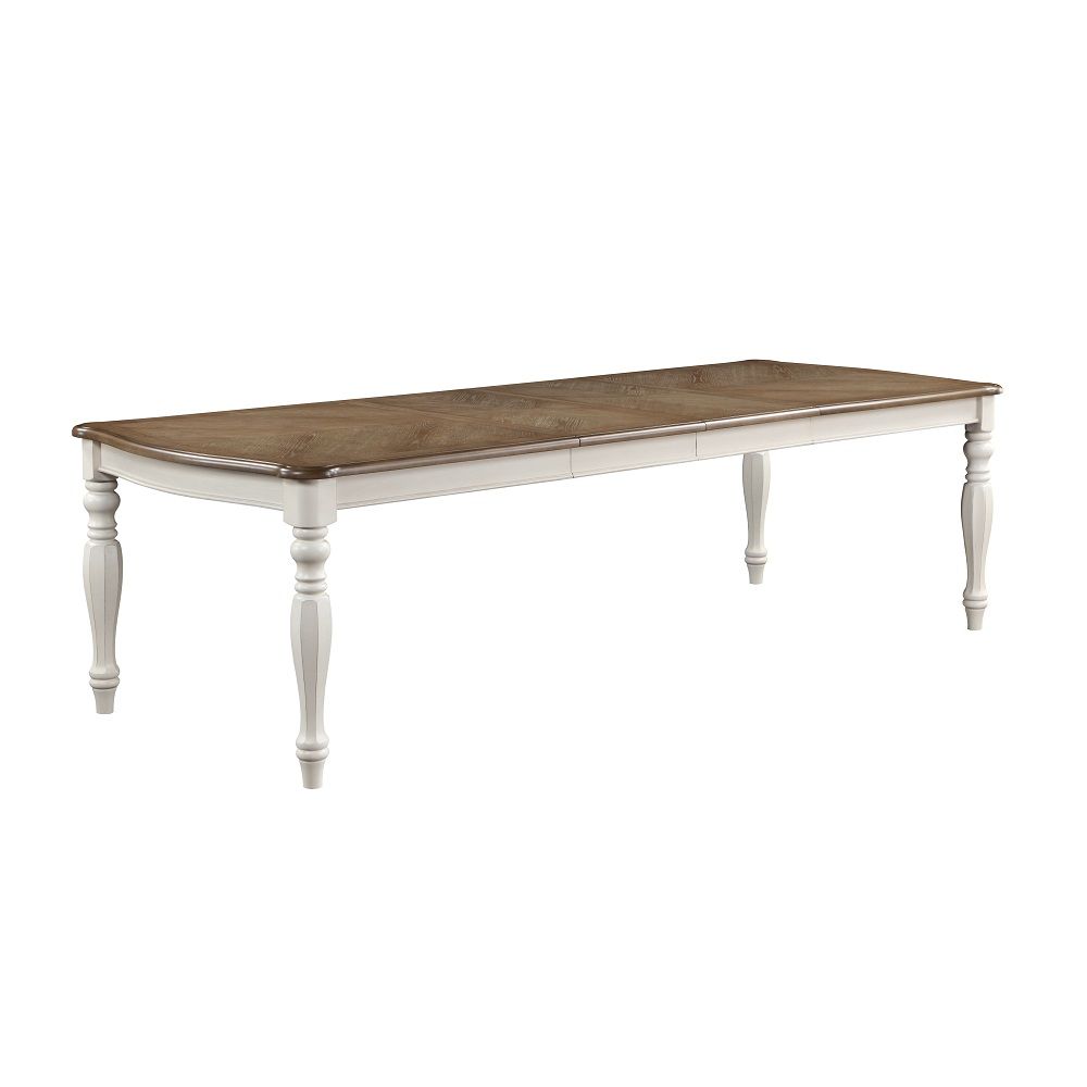 Florian - Dining Table With 2 Leaves - Oak & Antique White - Urban Living Furniture (Los Angeles, CA)
