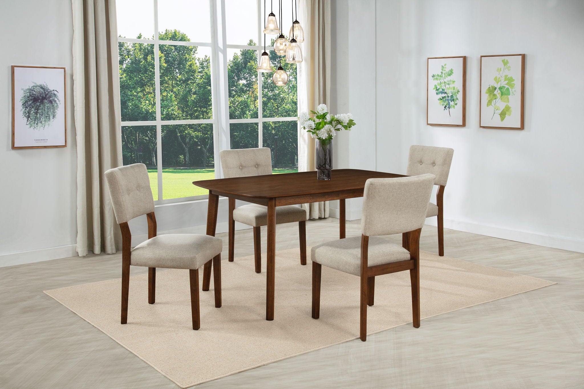 Gregory - Side Chair (Set of 2) - Beige / Brown - Urban Living Furniture (Los Angeles, CA)