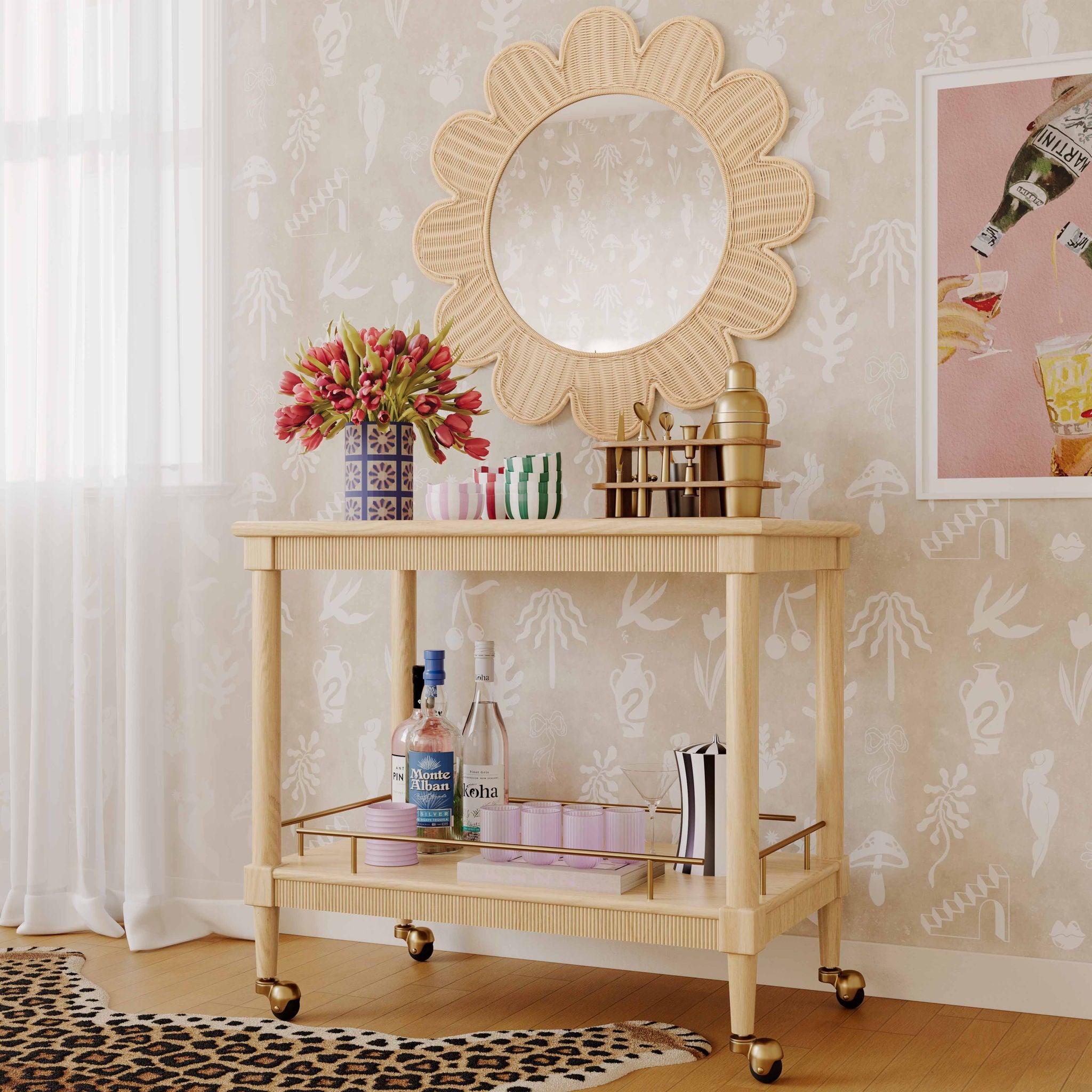 Slosh - Bar Cart - Natural Ash - Urban Living Furniture (Los Angeles, CA)