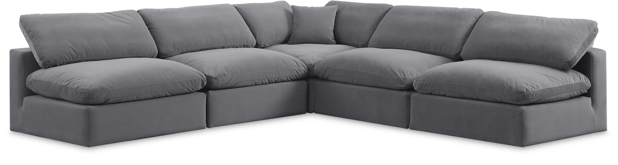 Comfy - 5 Piece Velvet Modular Corner Armless Sectional - Urban Living Furniture (Los Angeles, CA)