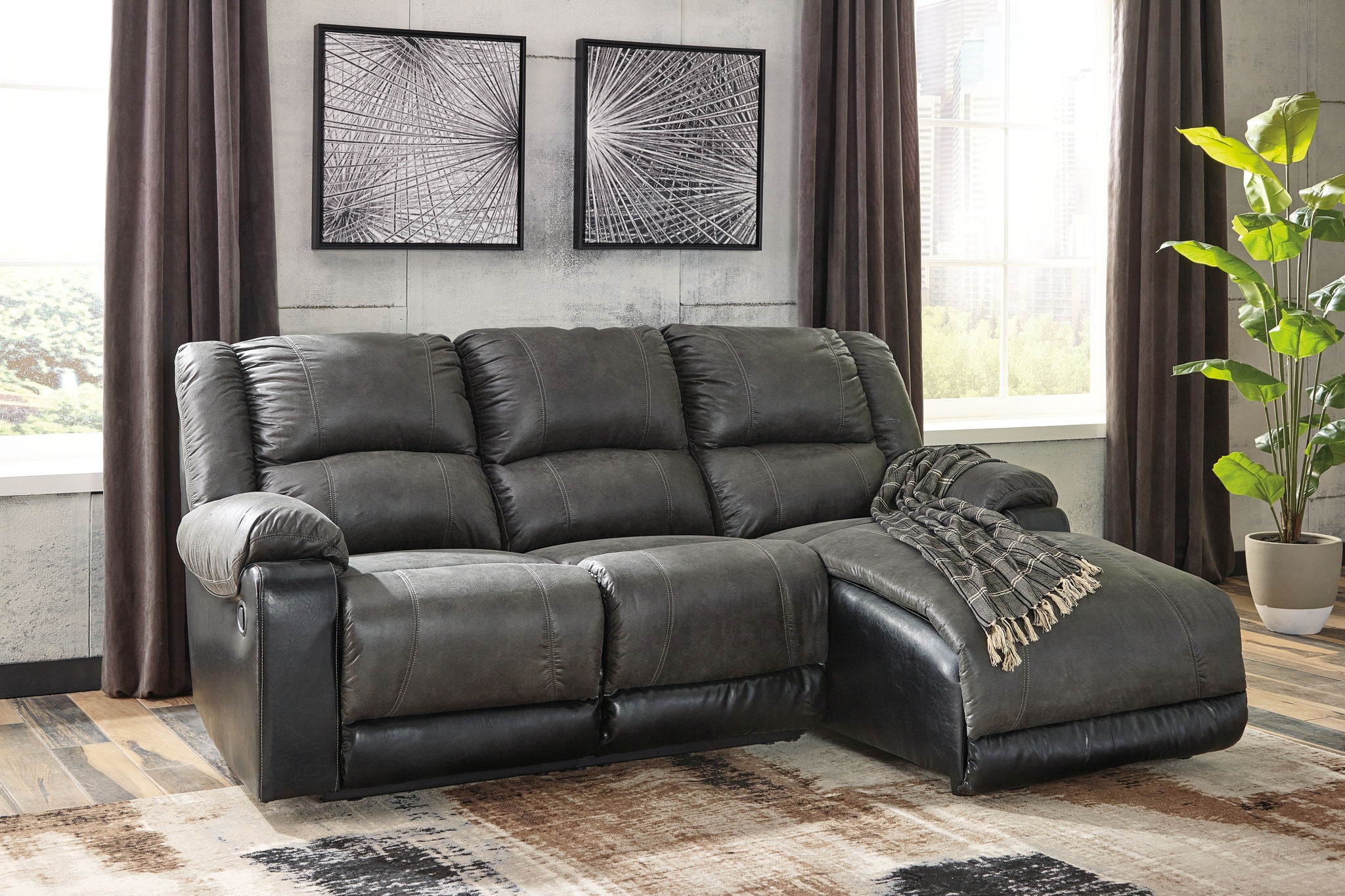 Nantahala - Reclining Sectional With Chaise - Urban Living Furniture (Los Angeles, CA)