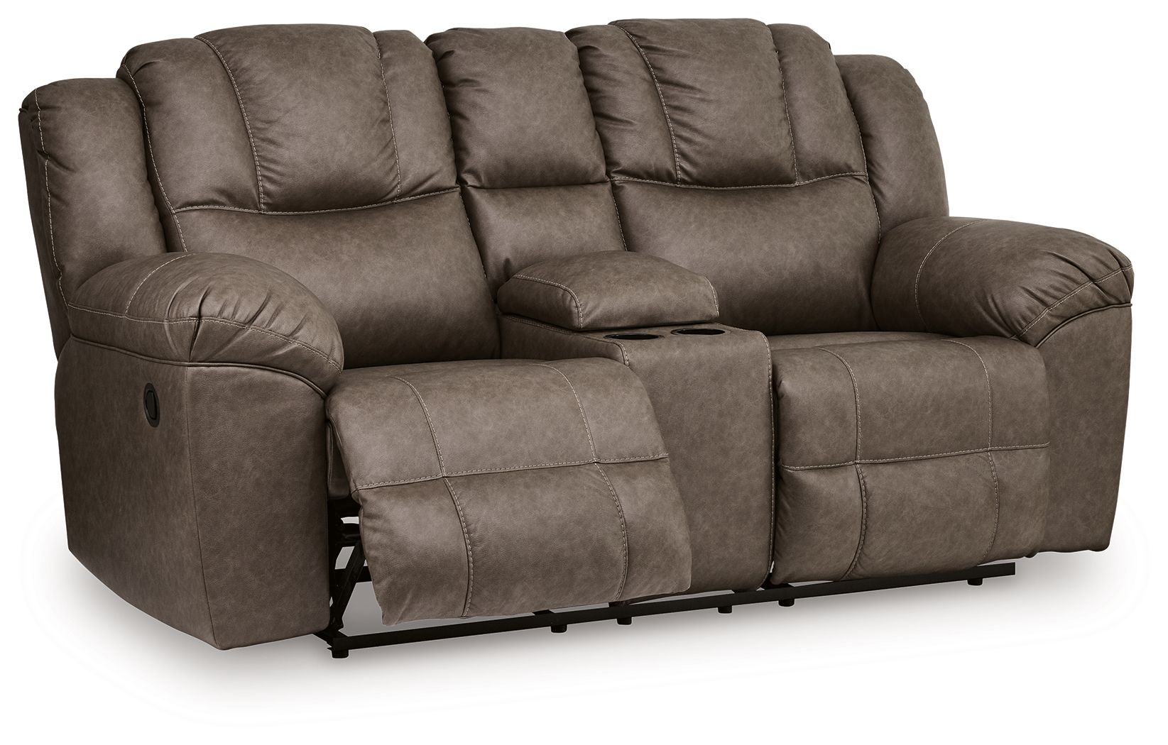 Lowilla - Double Reclining Loveseat With Console - Driftwood - Urban Living Furniture (Los Angeles, CA)