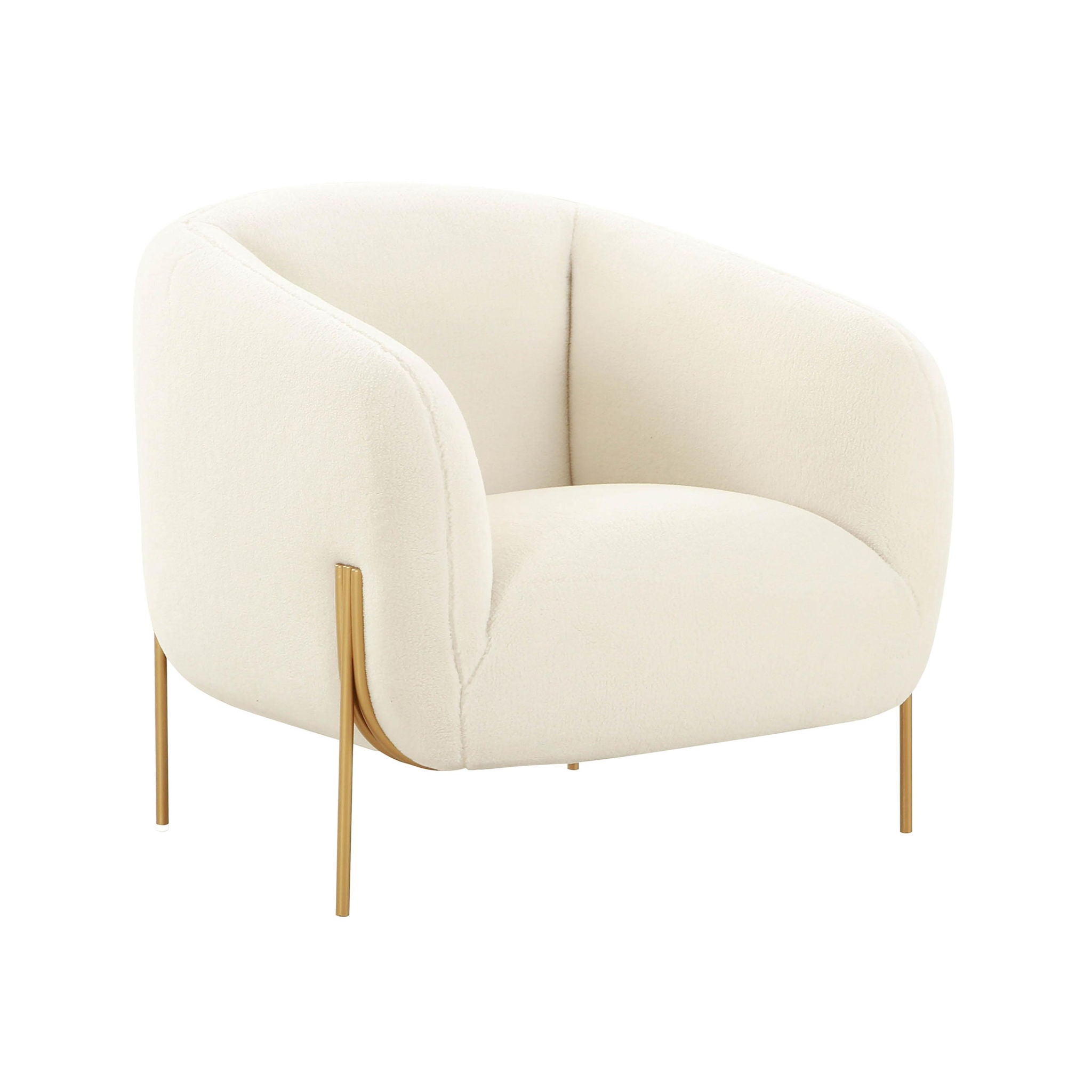 Kandra - Shearling Accent Chair - Cream - Urban Living Furniture (Los Angeles, CA)