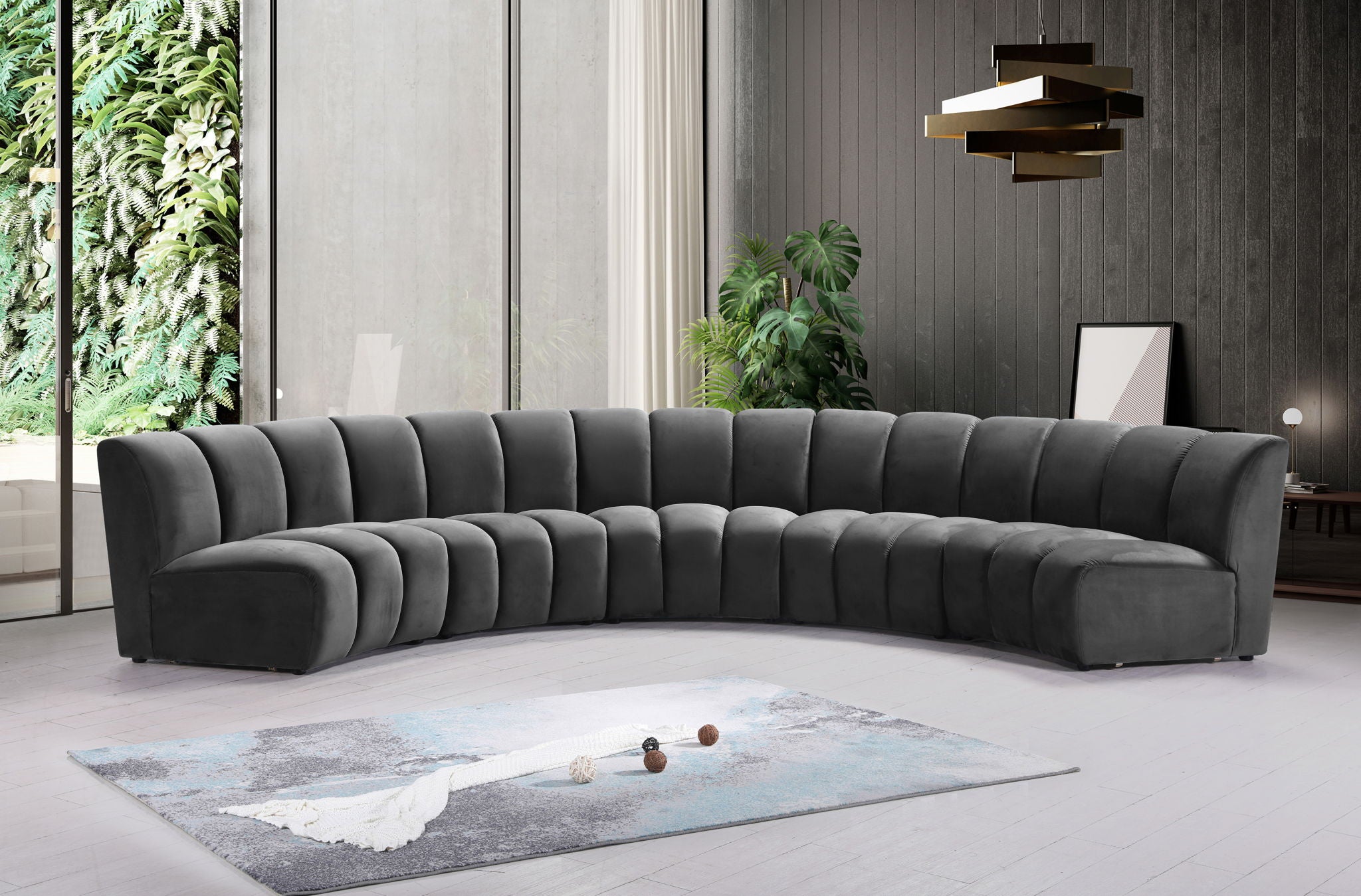 Infinity - 5 Piece Velvet Modular Sectional - Urban Living Furniture (Los Angeles, CA)