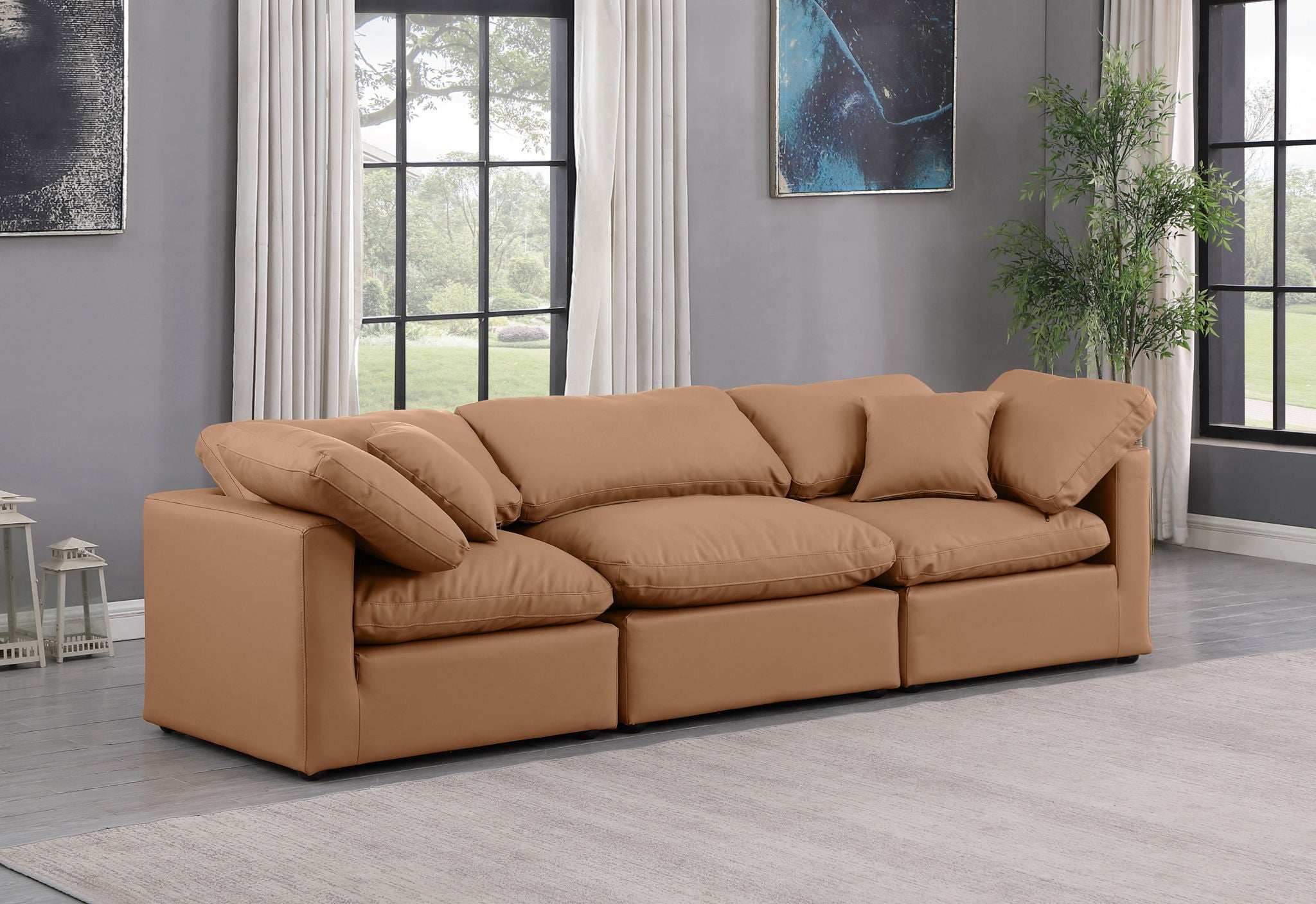 Indulge - Faux Leather 3 Seat Modular Sofa - Urban Living Furniture (Los Angeles, CA)