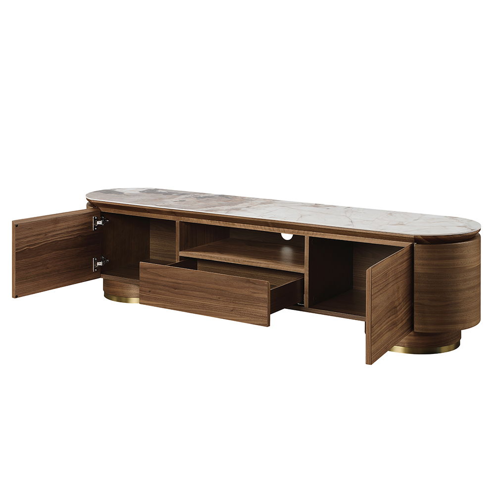 Willene - TV Stand With Ceramic Top - Dark Brown - Urban Living Furniture (Los Angeles, CA)
