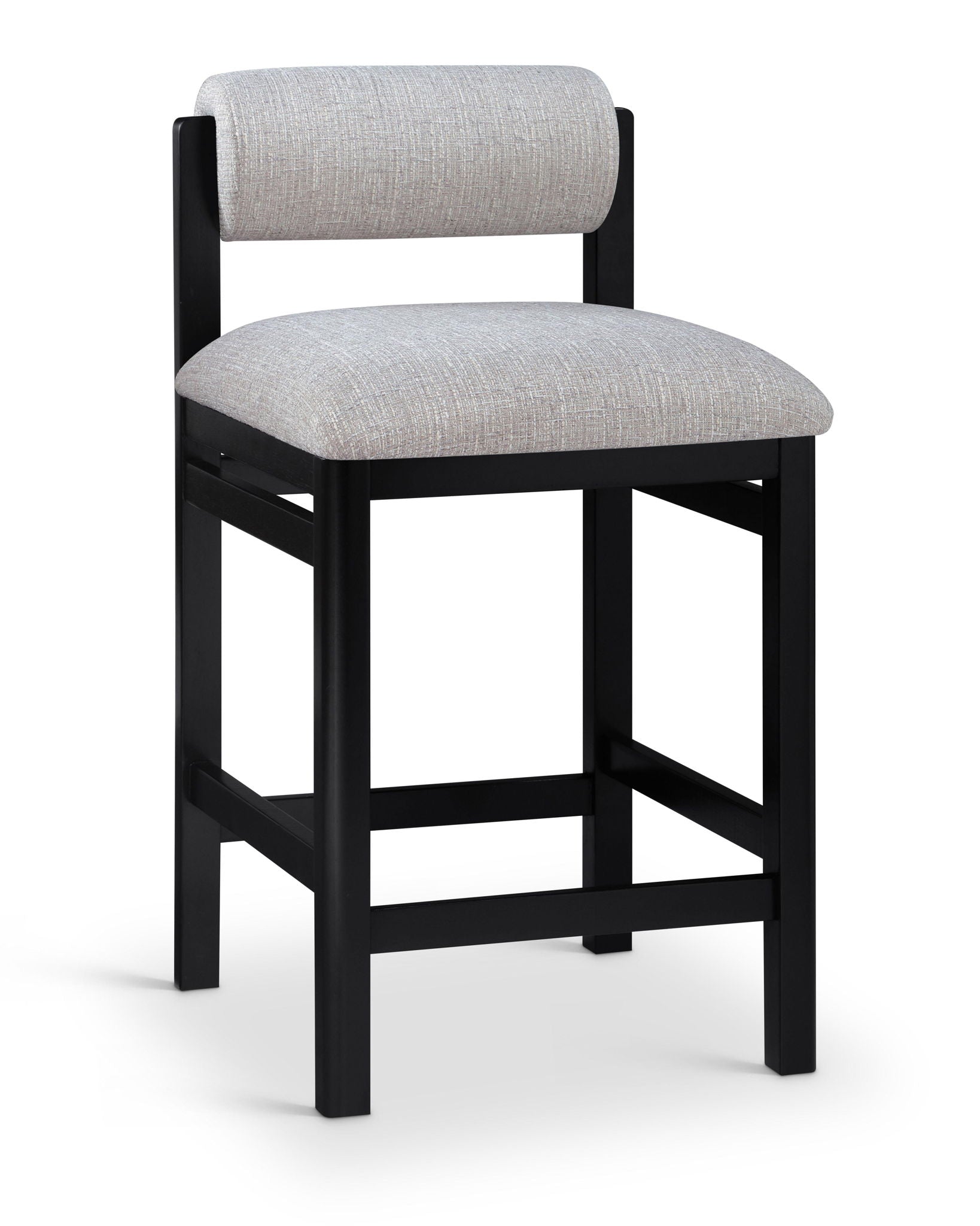 Roundhill - Fabric Counter Stool - Black Frame - Urban Living Furniture (Los Angeles, CA)