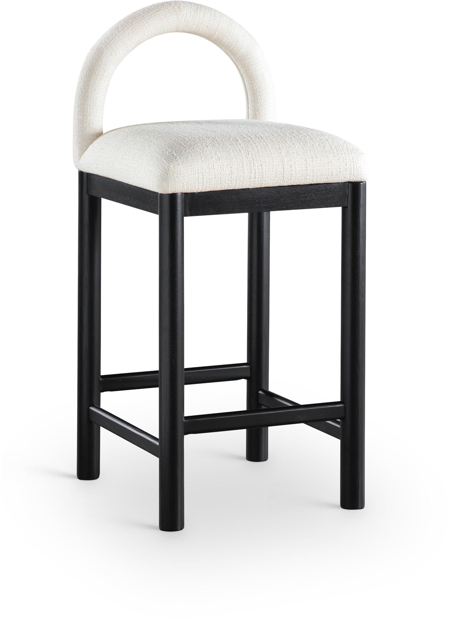Conrad - Linen Counter Stool With Black Legs - Urban Living Furniture (Los Angeles, CA)