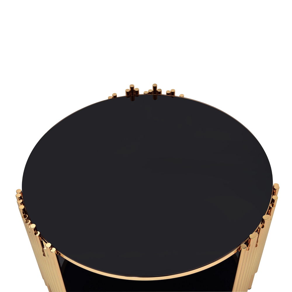 Tanquin - Coffee Table - Black Glass & Gold - Urban Living Furniture (Los Angeles, CA)