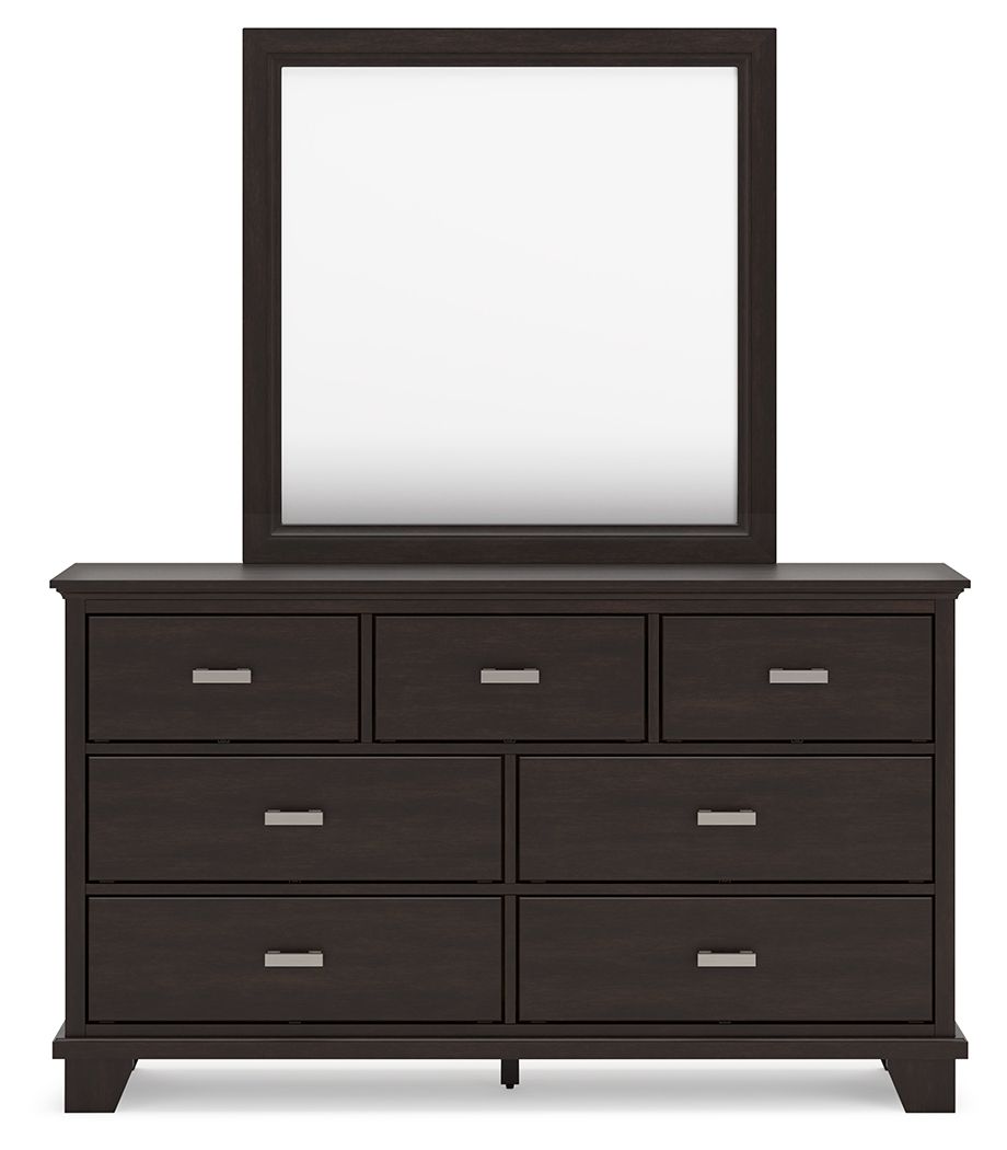 Covetown - Dresser And Mirror - Dark Brown - Urban Living Furniture (Los Angeles, CA)