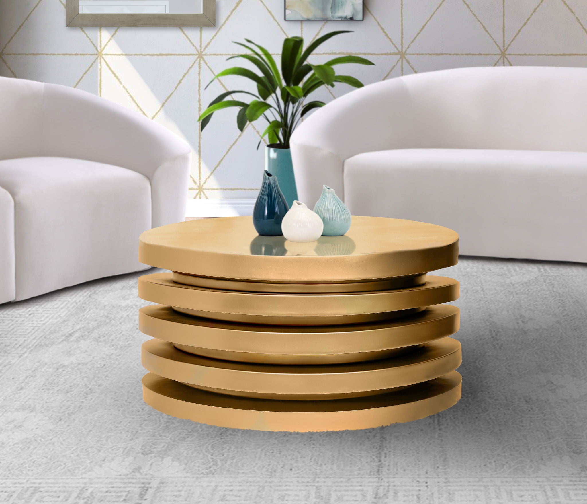 Levels - Coffee Table - Gold - Urban Living Furniture (Los Angeles, CA)