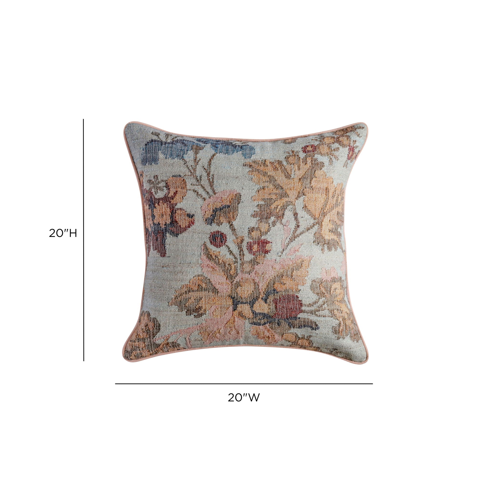 Taman - 20" Natural Cotton Accent Pillow - Autumn Florals - Urban Living Furniture (Los Angeles, CA)
