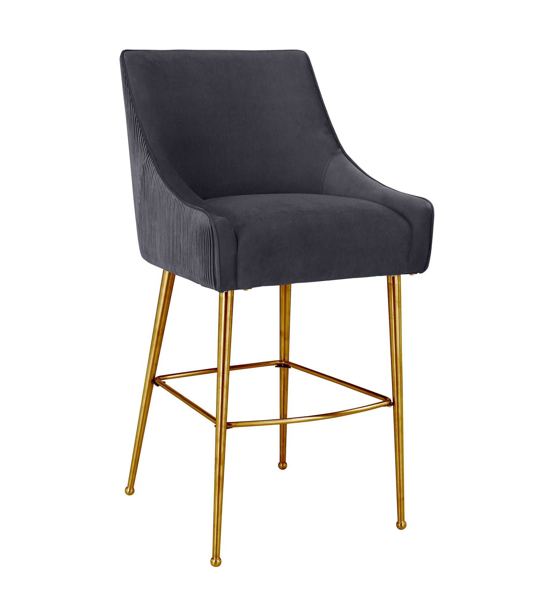 Beatrix - Pleated Velvet Stool - Urban Living Furniture (Los Angeles, CA)