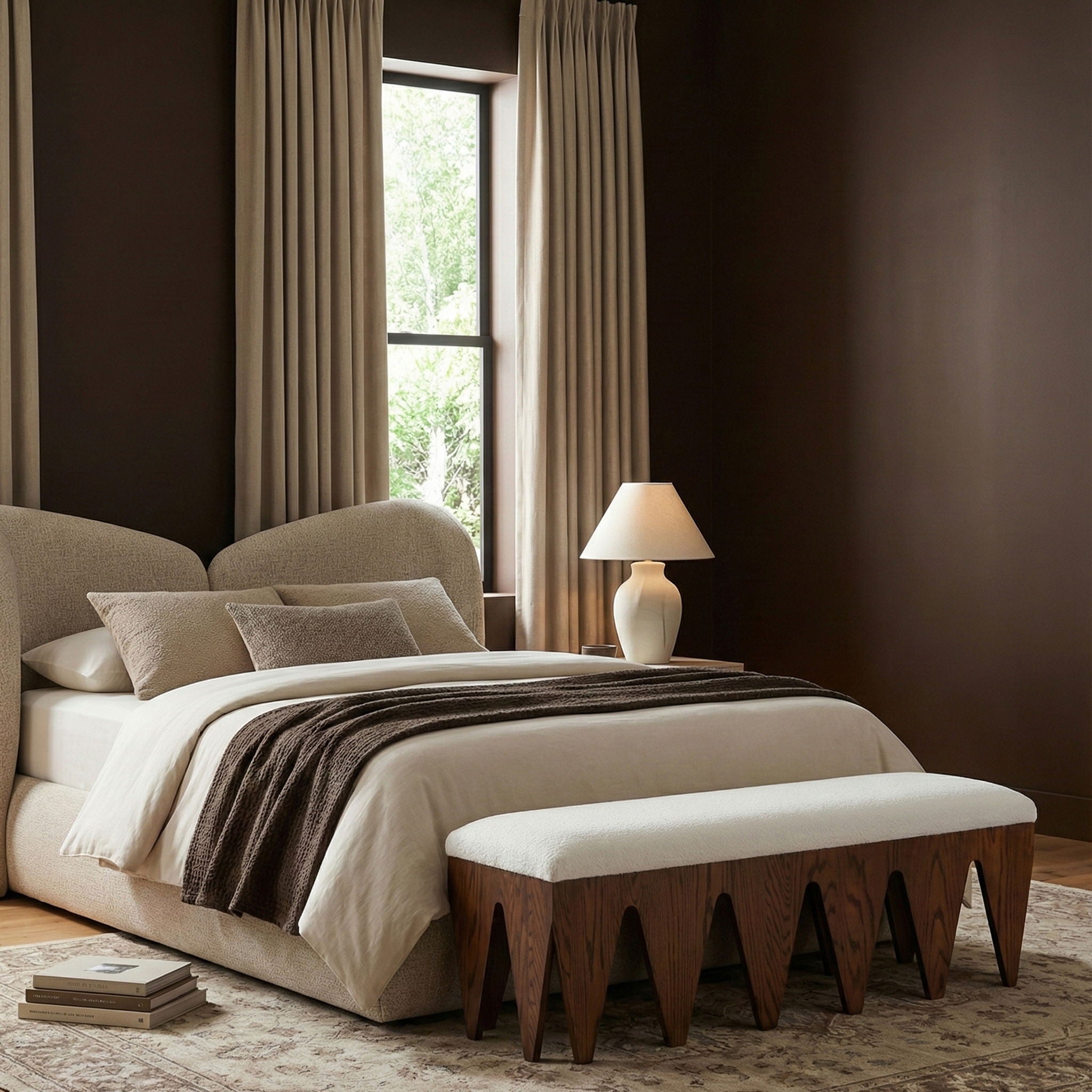 Altair - Bench - Dark Brown Base - Urban Living Furniture (Los Angeles, CA)