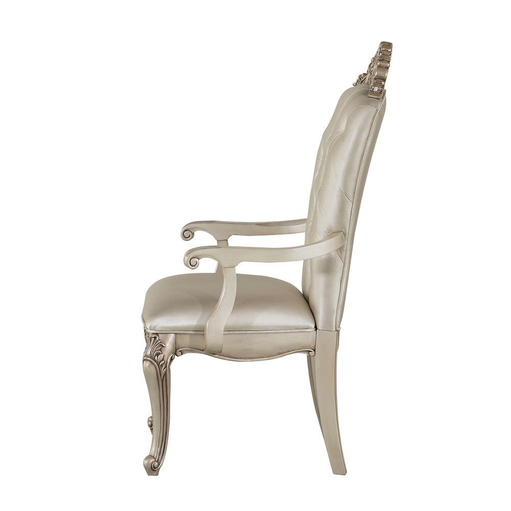 Gorsedd - Arm Chair (Set of 2) - Cream Fabric & Golden Ivory - Urban Living Furniture (Los Angeles, CA)
