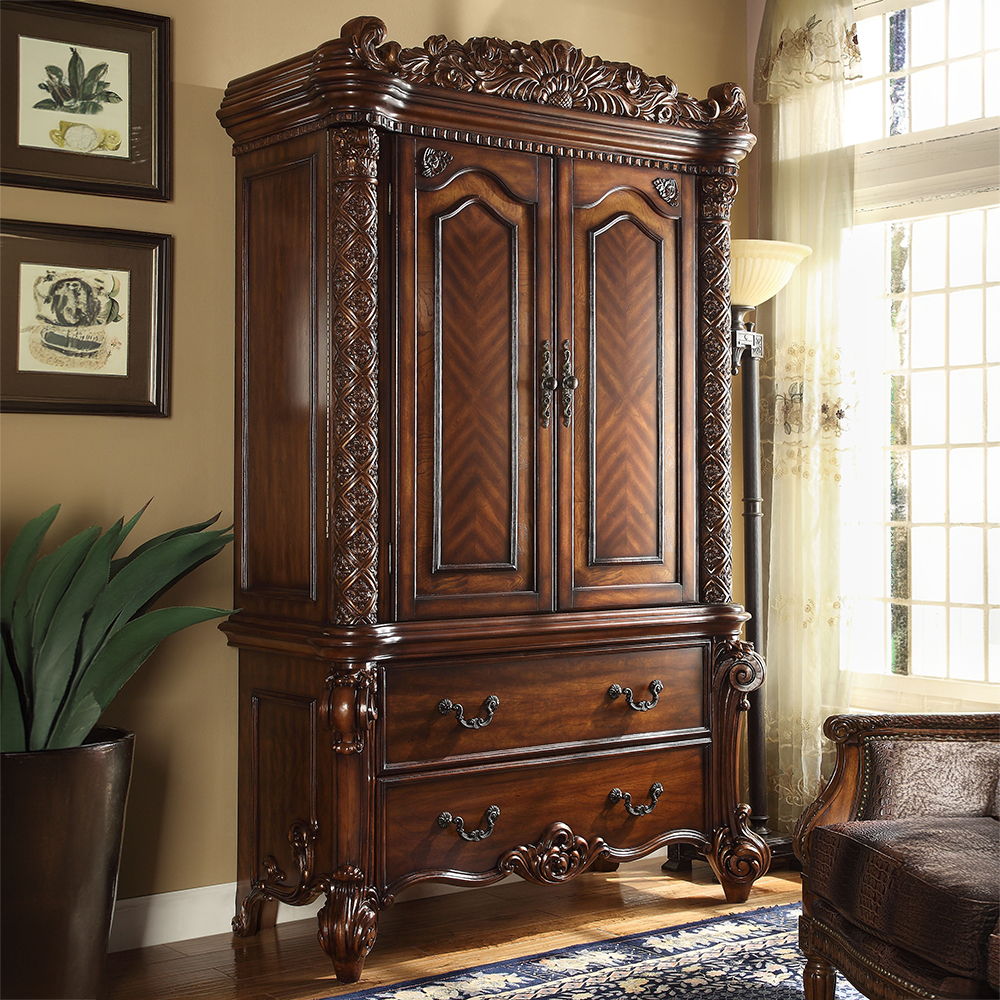 Vendome - Wardrobe/TV Armoire - Cherry - Urban Living Furniture (Los Angeles, CA)