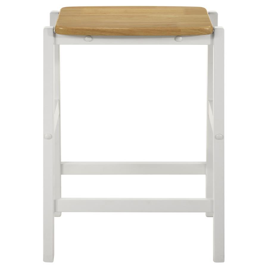 Edgeworth - Wood Backless Counter Stool (Set of 2) - White - Urban Living Furniture (Los Angeles, CA)