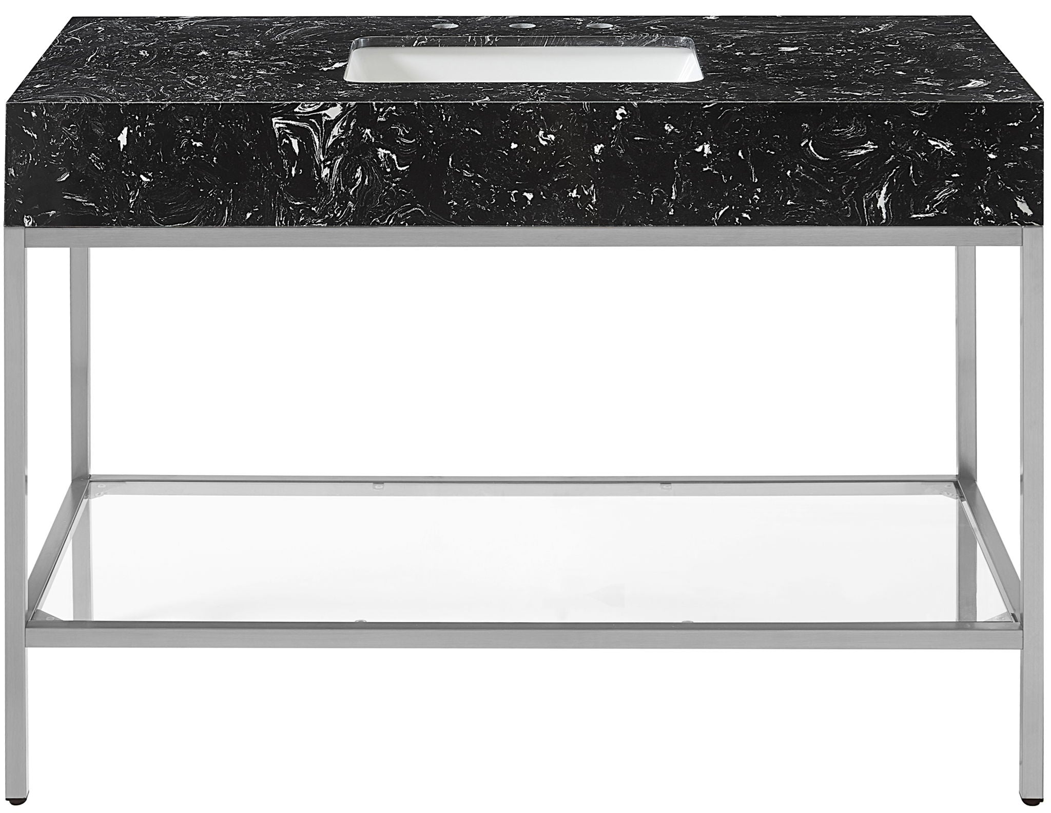 Marmo - Engineered Marble Bathroom Vanity With Chrome Base - Urban Living Furniture (Los Angeles, CA)