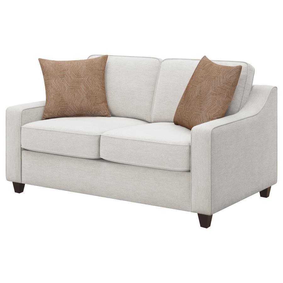 Christine - Upholstered Sloped Arm Loveseat - Beige - Urban Living Furniture (Los Angeles, CA)