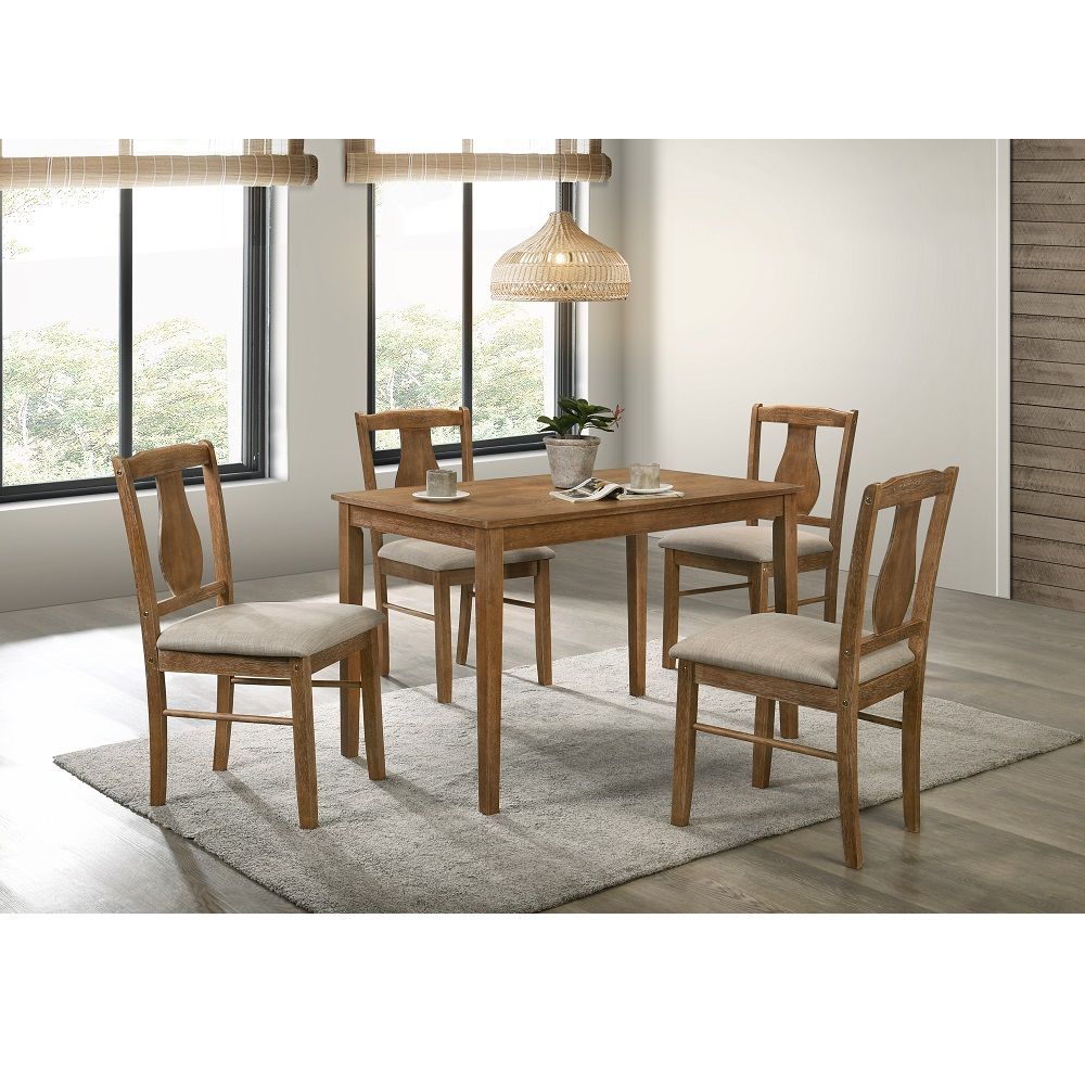 Kayee - 5 Piece Dining Set - Weathered Oak - Urban Living Furniture (Los Angeles, CA)