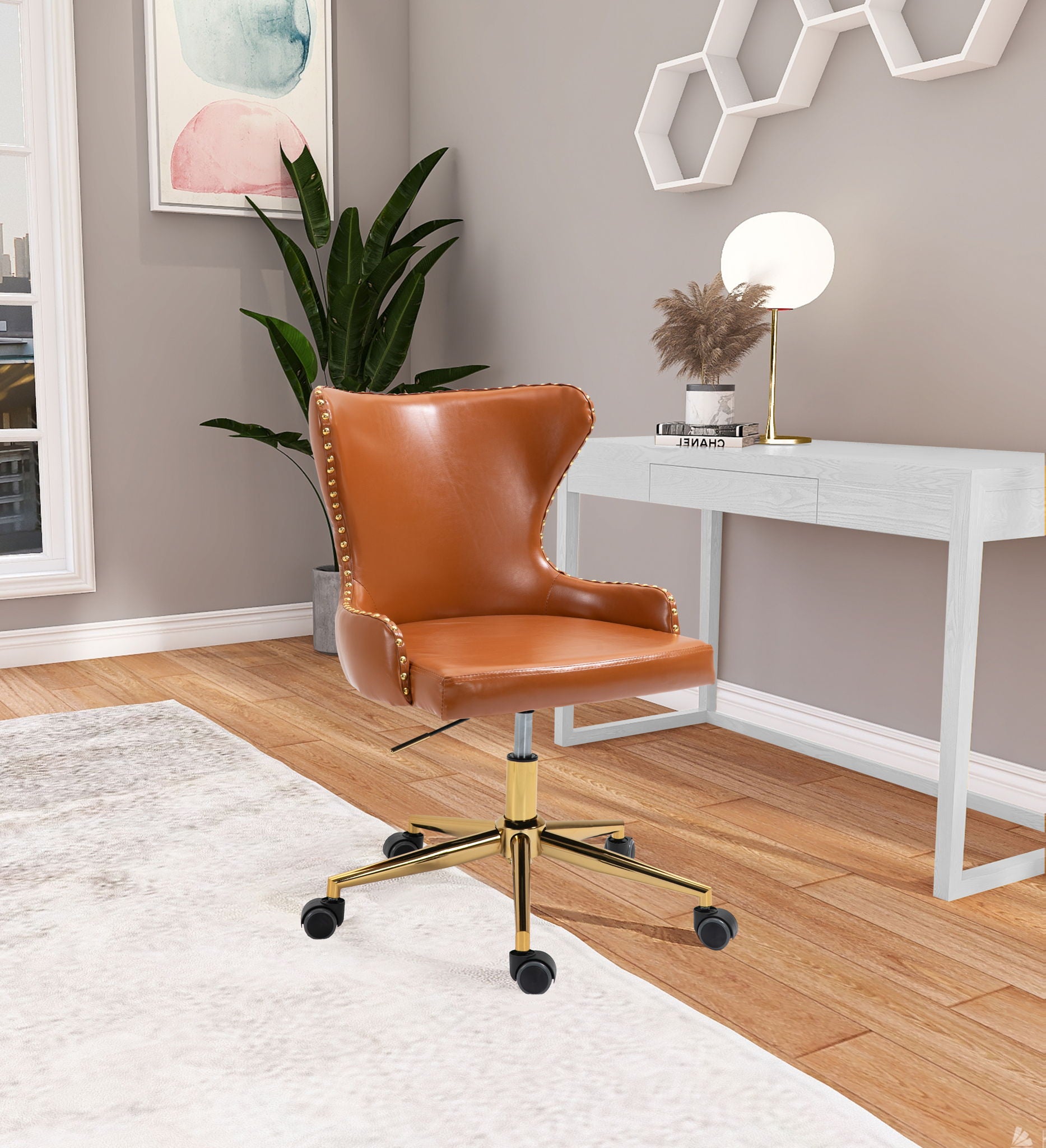 Hendrix - Office Chair with Gold Legs - Urban Living Furniture (Los Angeles, CA)