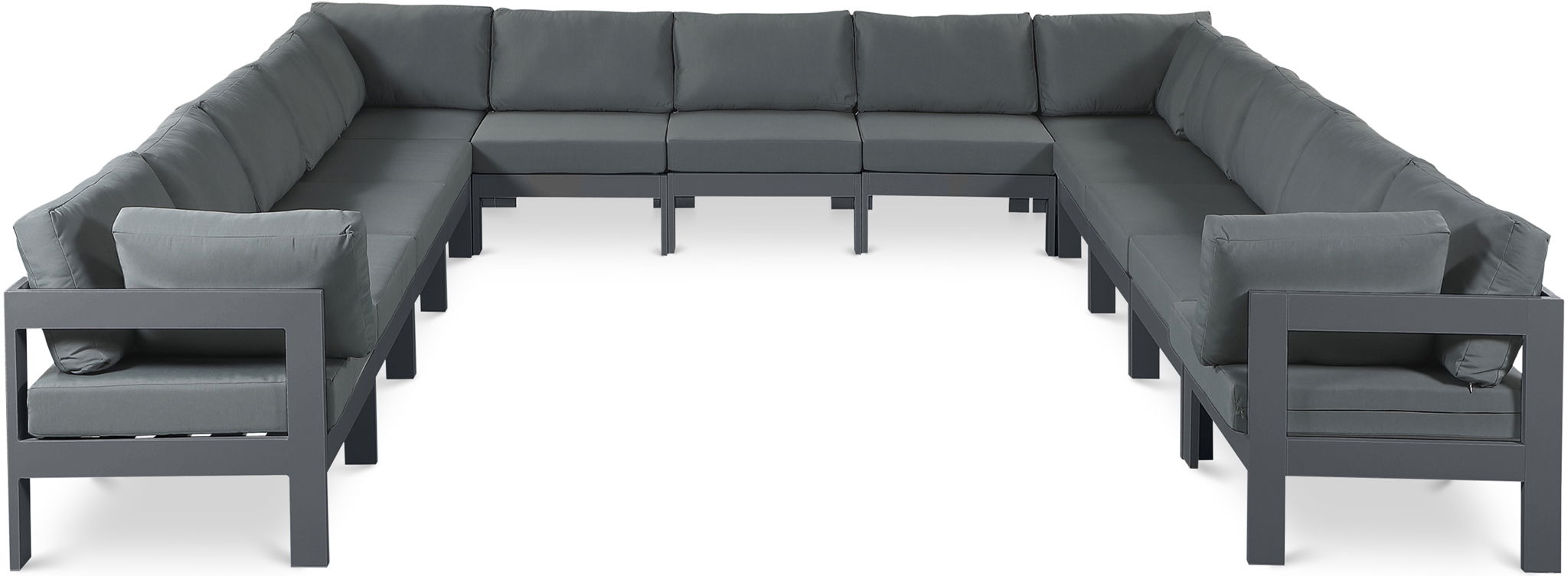 Nizuc - Outdoor Patio 13 Piece Modular Sectional With Gray Frame - Urban Living Furniture (Los Angeles, CA)