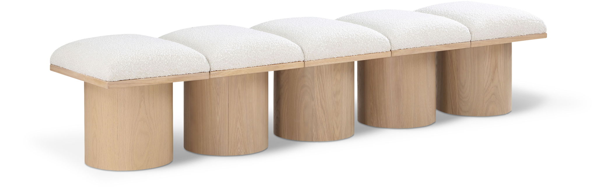 Pavilion - 5 Piece Modular Bench With Natural Base - Urban Living Furniture (Los Angeles, CA)