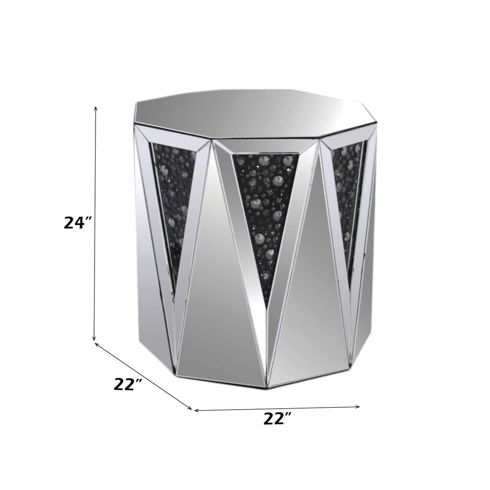 Nysa - End Table - Mirrored & Faux Crystals - Urban Living Furniture (Los Angeles, CA)