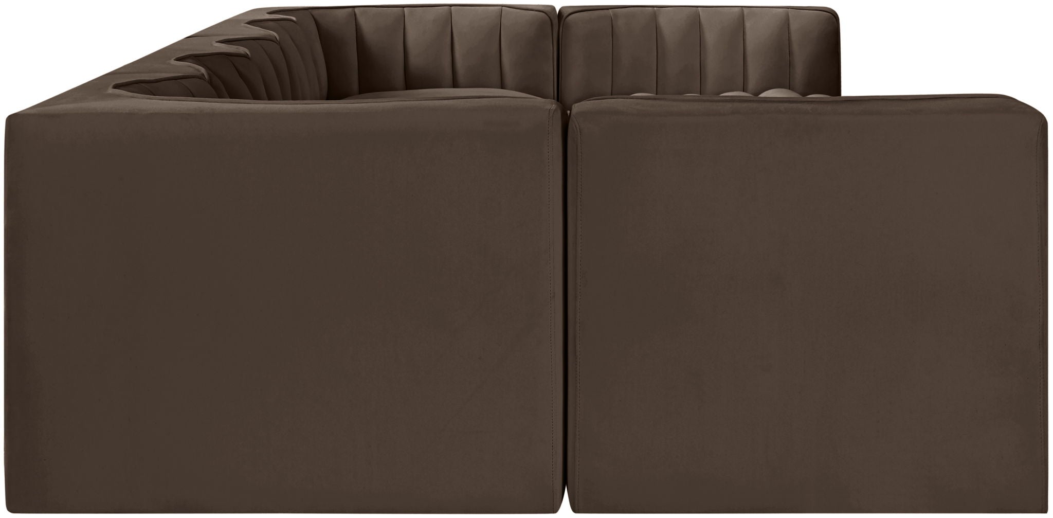 Rummi - Velvet Performance Fabric Upholstered 7 Piece Modular Sectional (With 2 Corner Chairs) - Urban Living Furniture (Los Angeles, CA)