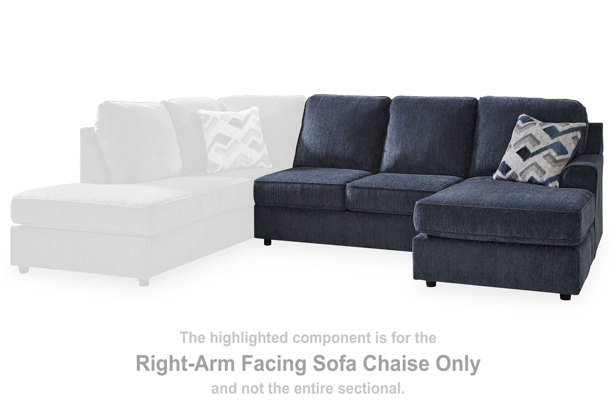 Albar Place - Cobalt - Raf Sofa Chaise - Urban Living Furniture (Los Angeles, CA)