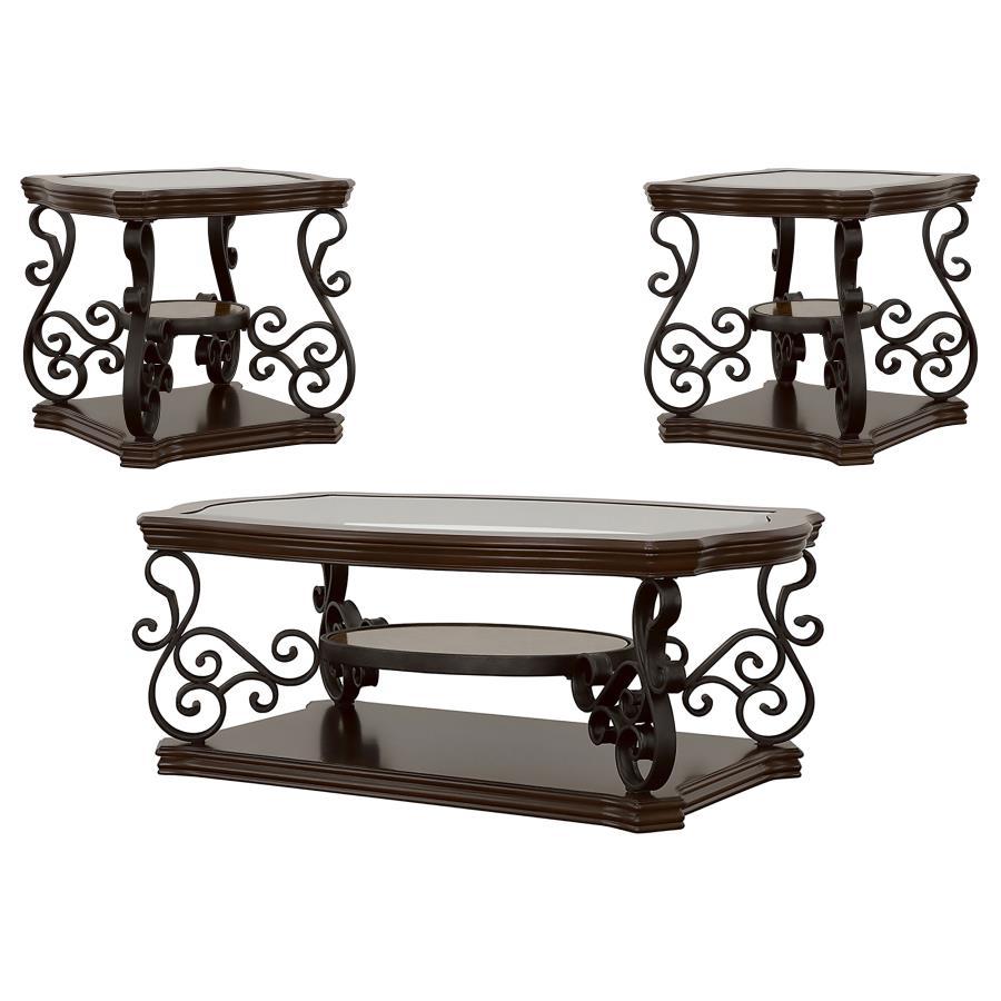 Laney - Glass Top Coffee And End Table Set - Urban Living Furniture (Los Angeles, CA)