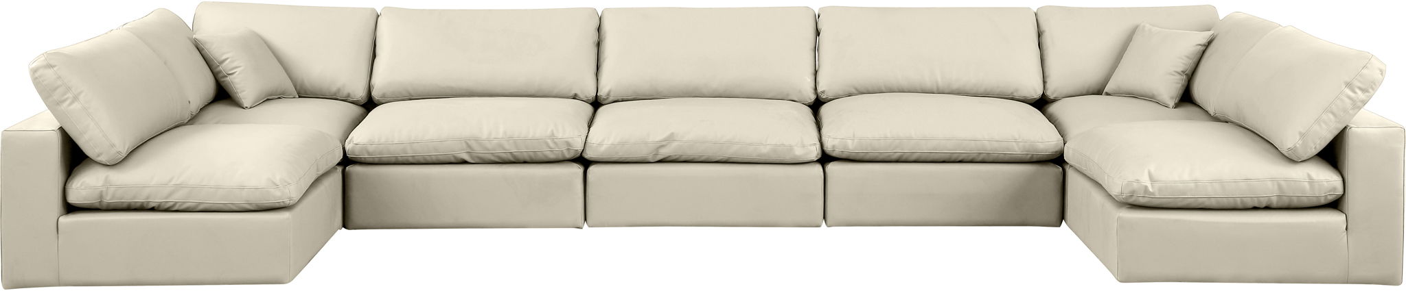 Comfy - 7 Piece Faux Leather Modular Armless Sectional - Urban Living Furniture (Los Angeles, CA)