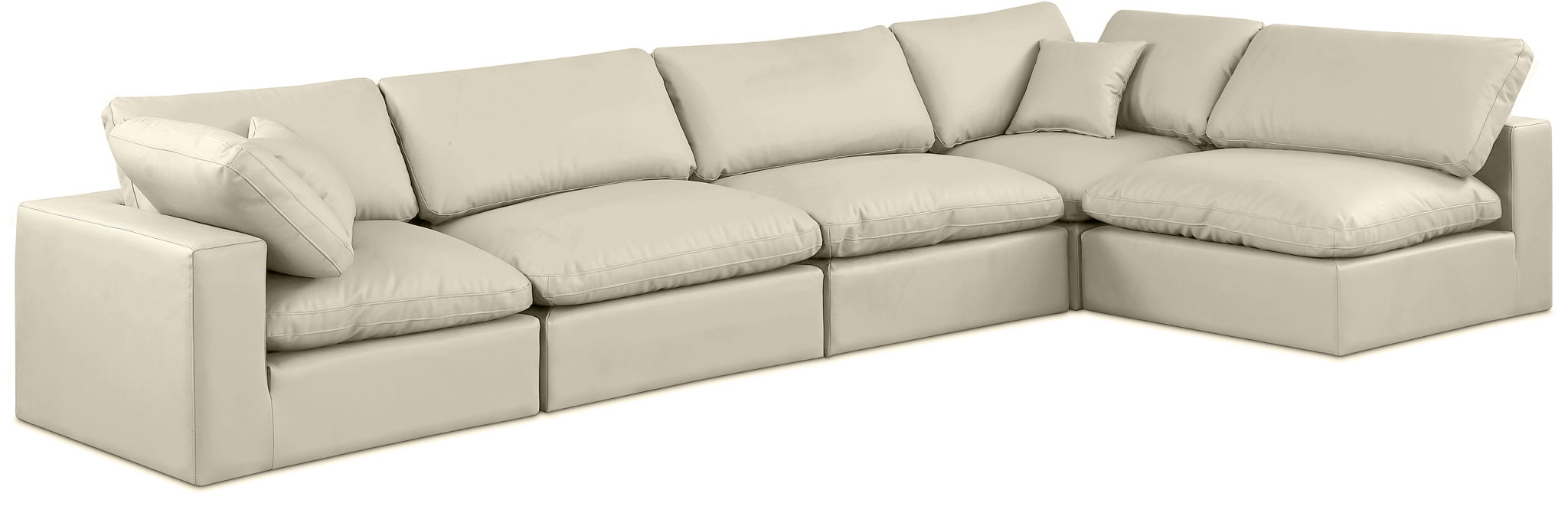 Comfy - 5 Piece Faux Leather Modular Sectional - Urban Living Furniture (Los Angeles, CA)