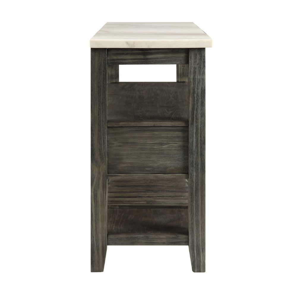 Merel - Server - White Marble Top & Gray Oak - Urban Living Furniture (Los Angeles, CA)