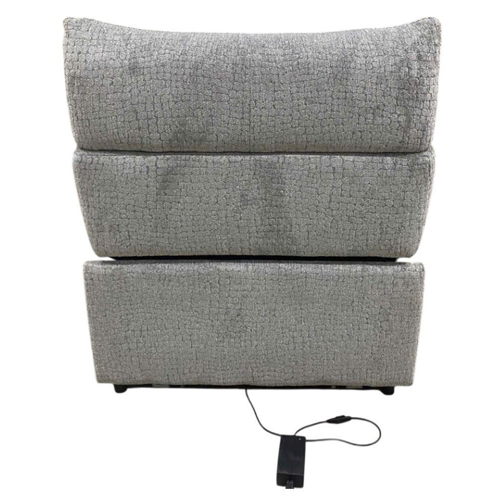 Fullar - Modular Power Motion Armless Recliner - Light Gary Chenille - Urban Living Furniture (Los Angeles, CA)