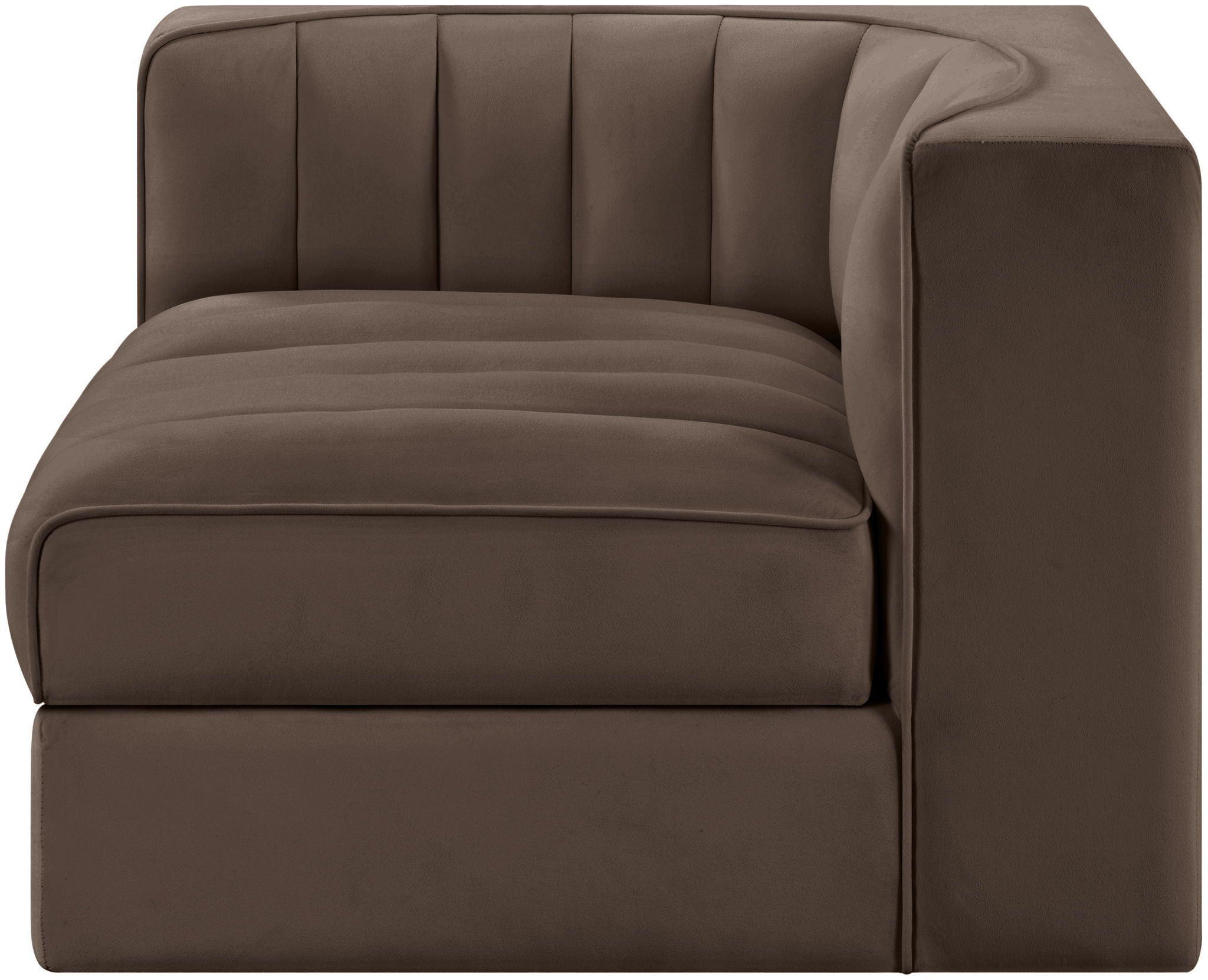 Rummi - Velvet Performance Fabric Upholstered Modular Corner Chair - Urban Living Furniture (Los Angeles, CA)