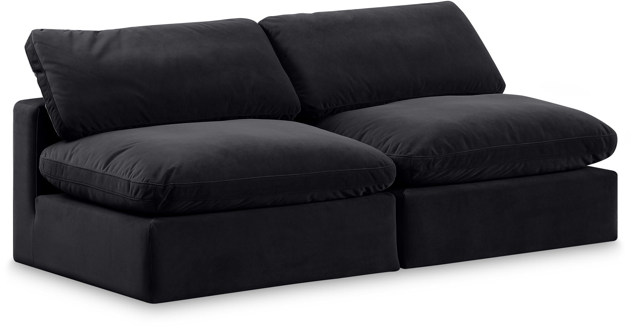 Comfy - Velvet Modular Armless Sofa 2 Seats - Urban Living Furniture (Los Angeles, CA)