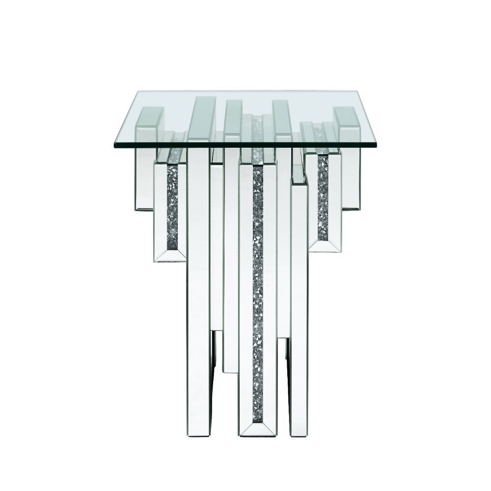 Noralie - 20" End Table With Faux Diamonds - Mirrored - Urban Living Furniture (Los Angeles, CA)