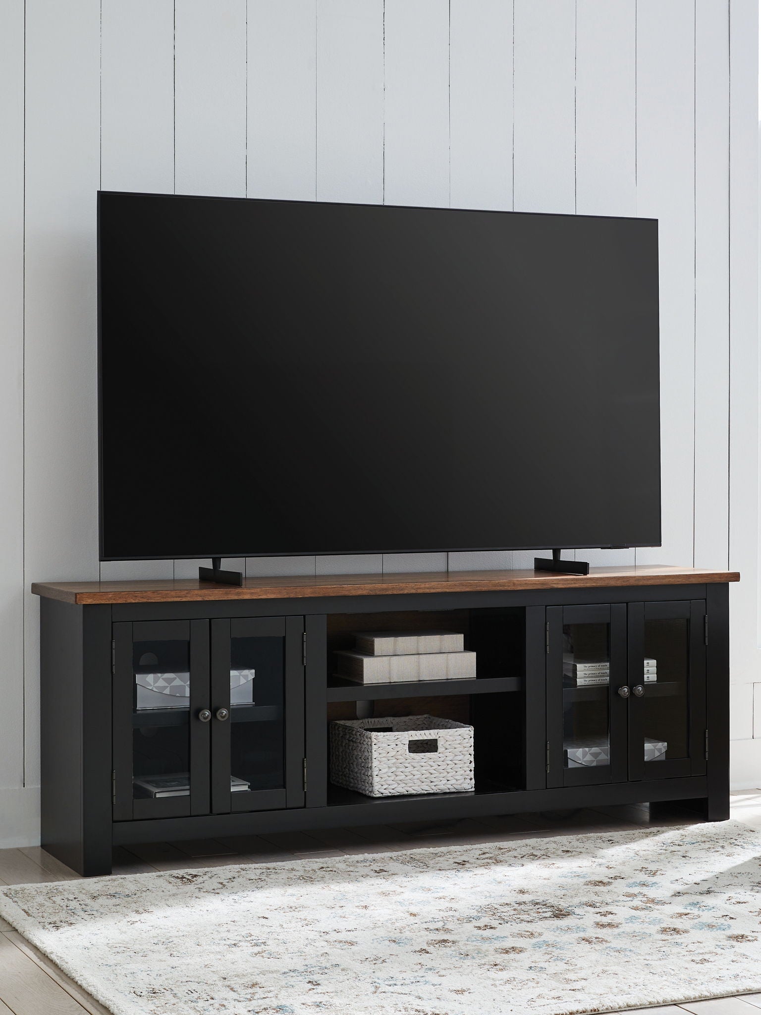Wildenauer - Brown / Black - XL TV Stand With Fireplace Option - Urban Living Furniture (Los Angeles, CA)