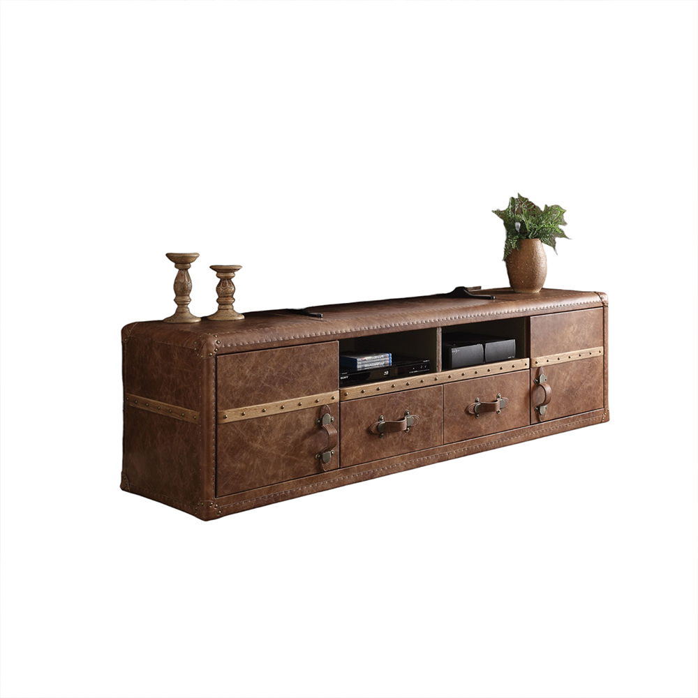 Aberdeen - TV Stand - Retro Brown Top Grain Leather - Urban Living Furniture (Los Angeles, CA)
