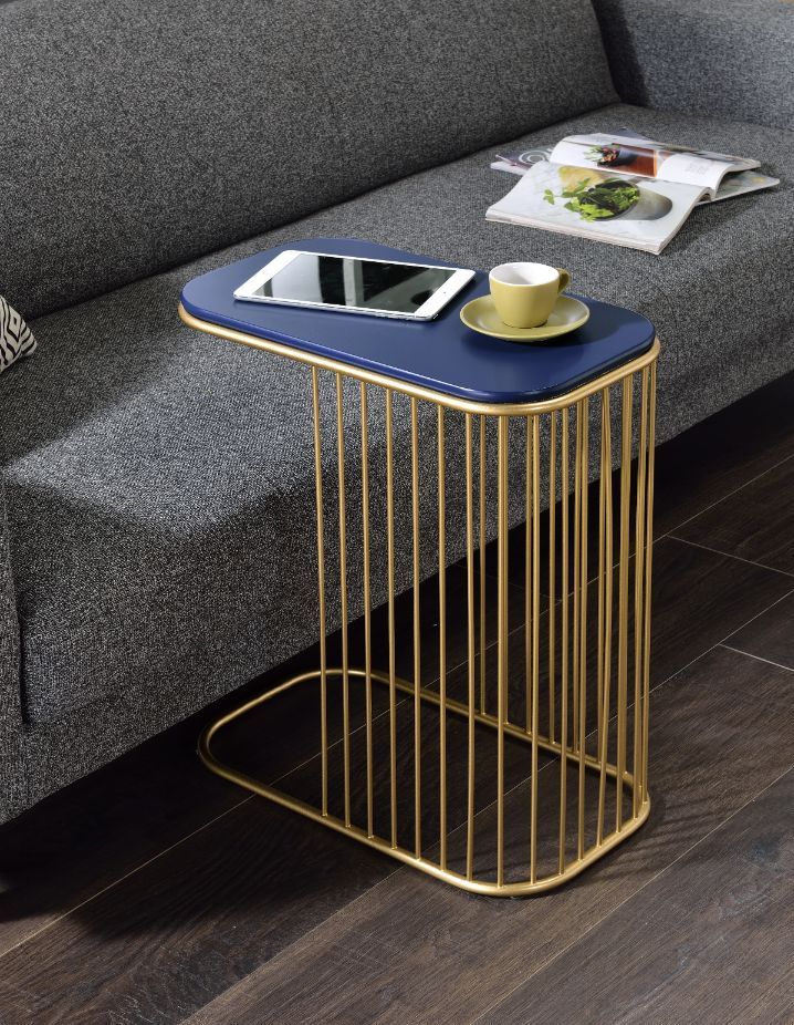 Aviena - Accent Table - Blue & Gold - Urban Living Furniture (Los Angeles, CA)